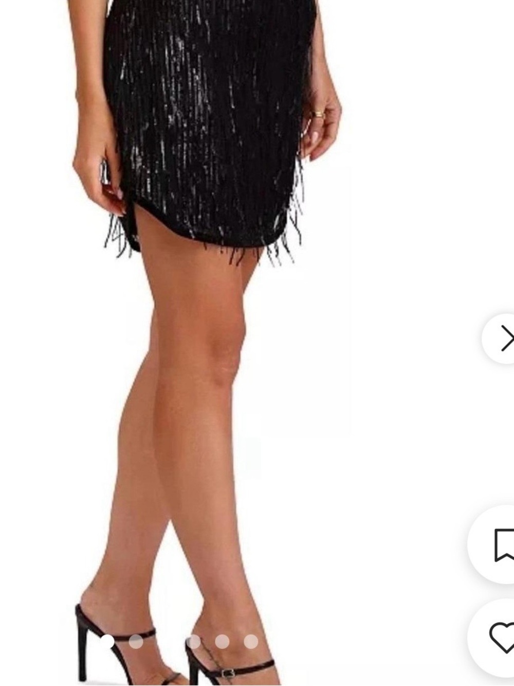 NWT Black Fringe Mini Skirt - Women